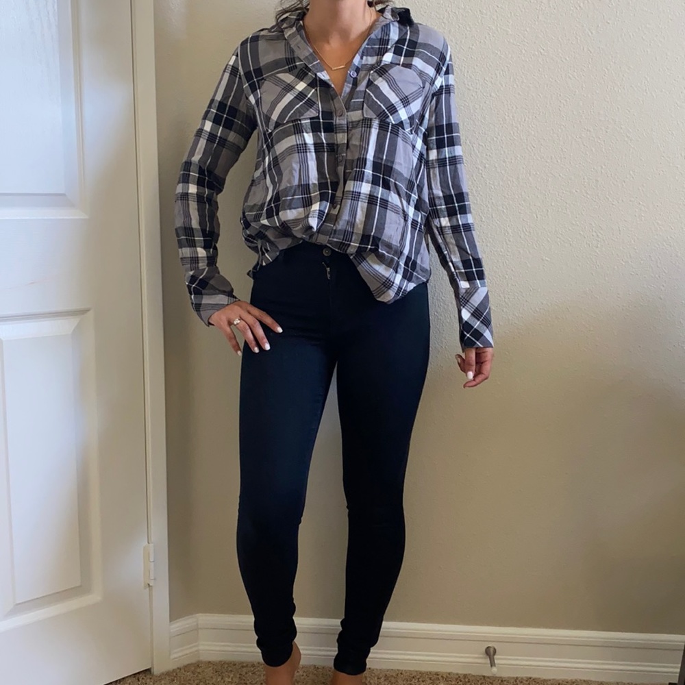 Abound Flannel Long Sleeve Good Used Conditon XXS